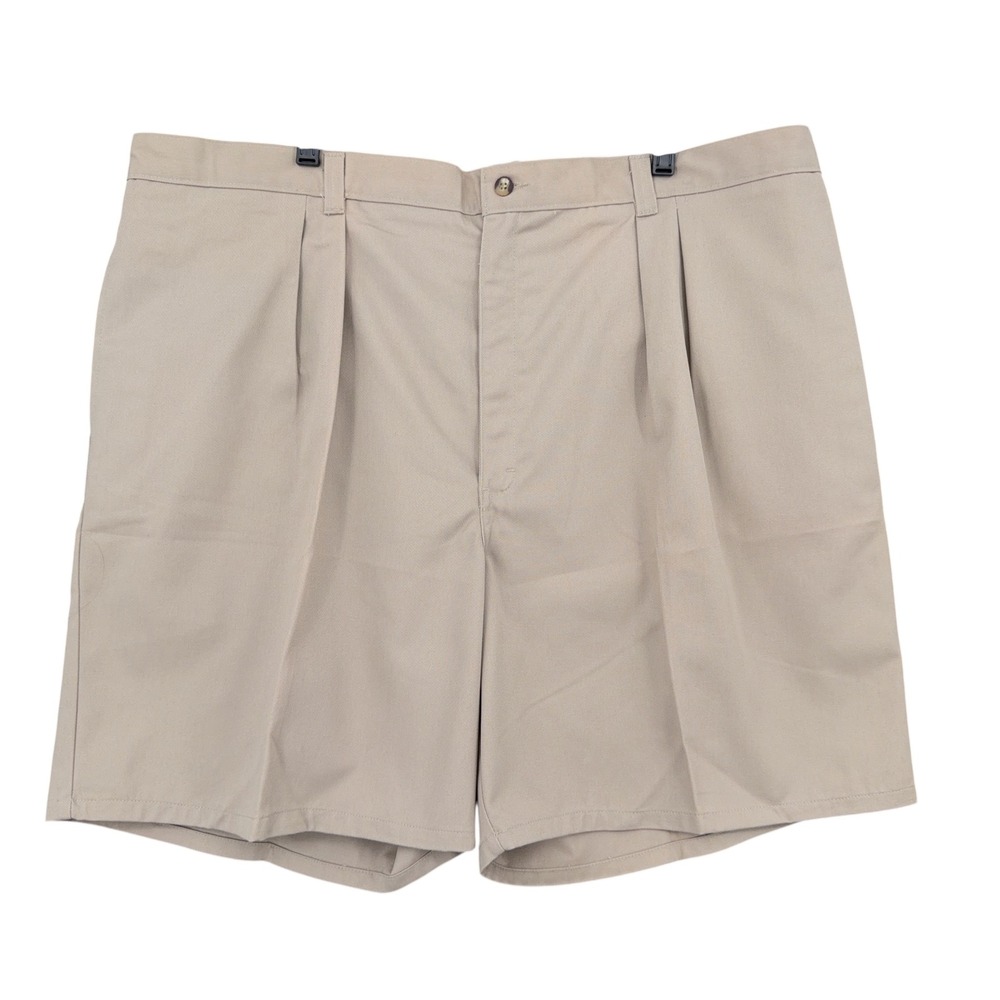Dickies Pleated Shorts Mens 46 100% Cotton Khaki